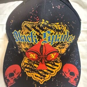 Black Label Multicolor Splatter Cap‎ with skulls grunge y2k skulls rockabilly